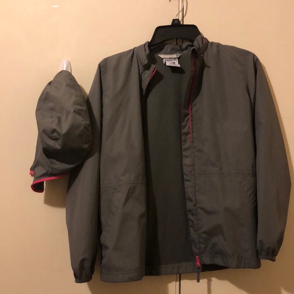 A gray raincoat for girls - Picture 3 of 4